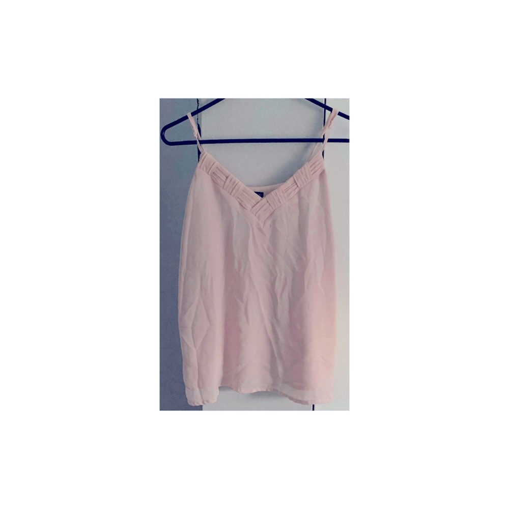 Baby pink tank top.